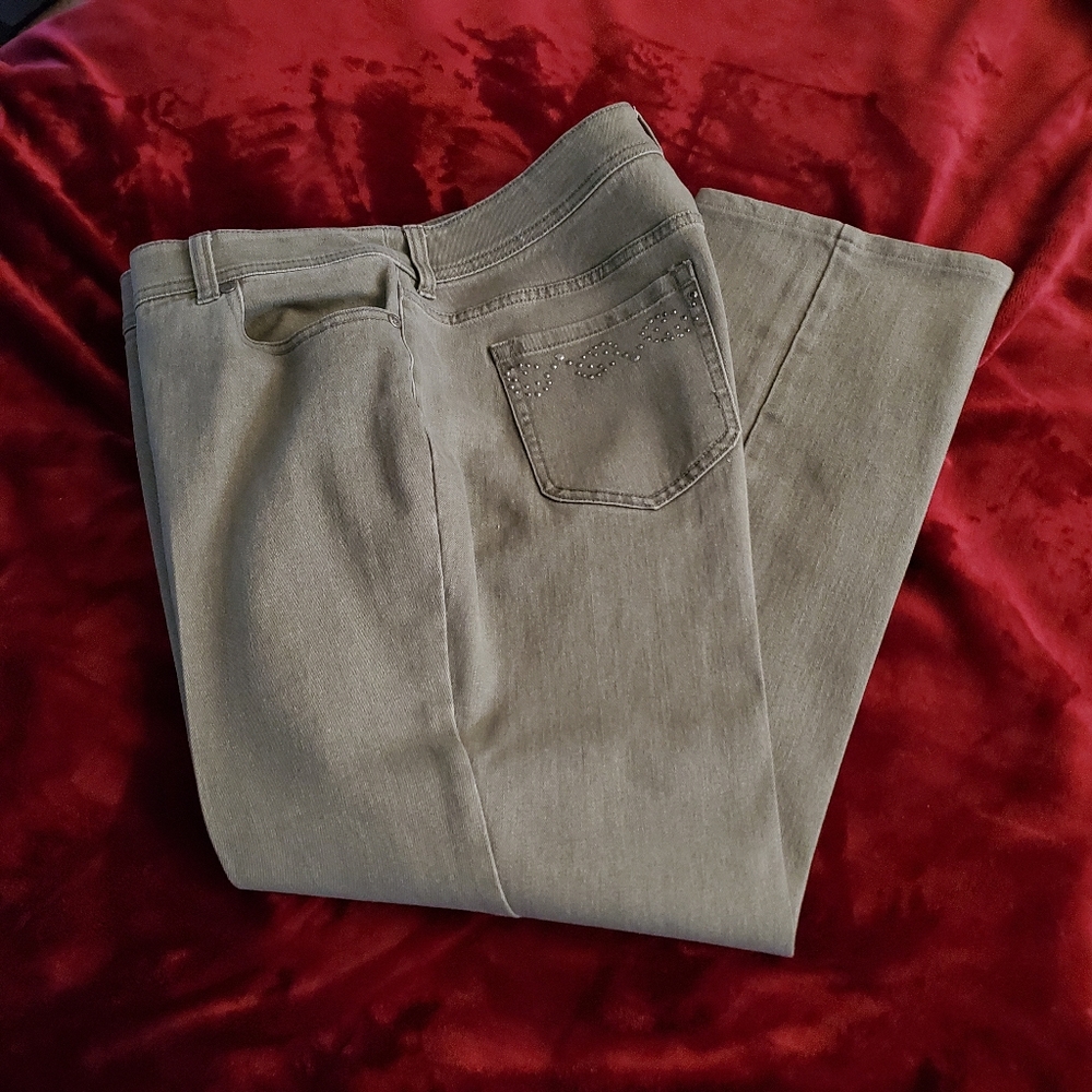 CHICO'S, Sage Jeans/pockets embellished w/studs